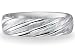 BENCHMARK 14K White Gold 6mm Carved Ring (Sz 4 - 8)