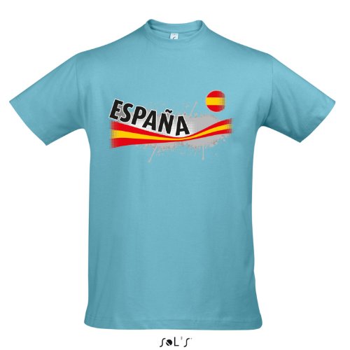 Fanshirt Herren ESPANA, Spanien Ländershirt EM / WM Trikot S-XXL , Atoll blue , S