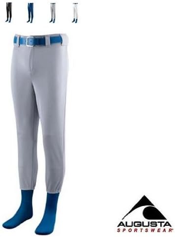 Baseball/Softball Pants 2-Button/Zipper Fly, Belt Tunner Loops - Double Layer/100% Polyester Knit (8 Youth/Adult Sizes)