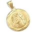 14k Yellow Gold Jesus Face Medallion Charm Pendant New