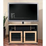Synergy Maple & Black Twin TV Cabinet with Flat Panel Mount