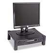 Monitor Stand,w/Removable Drawer,Adjust. Height,Black