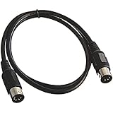Monoprice MIDI Cable with 5 Pin DIN Plugs, 3-Feet, Black (108532)