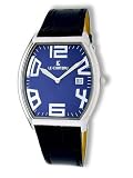 Le Chateau Men's 2671M_BL Date and Arabic Numerals with Leather Band Watch