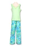 Bellepointe TROPICAL FLORAL Ladies Flannel Pajama Set
