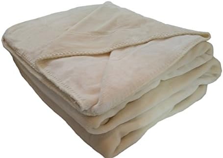 GoldenLiving168 High Quality Extra Large Super Soft Velour Pet Throw Blanket (Beige/Cream)