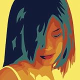 The Girl From Okinawa (Yellow) by Javier Palacios poster print,15.8 in. x 15.8 in.