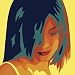 The Girl From Okinawa (Yellow) by Javier Palacios poster print,15.8 in. x 15.8 in. Image
