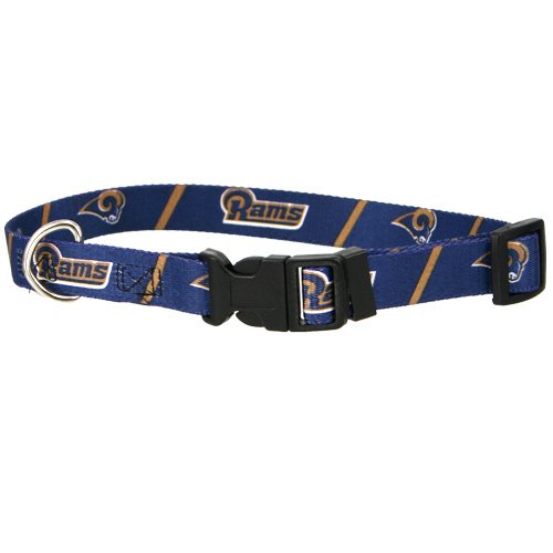 St. Louis Rams Navy Adjustable Dog Collar (Small)