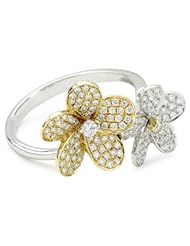 KC Designs "Blossom Collection" Diamond 14k Gold Double Flower Ring