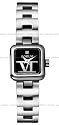 Women's Cube Mother of Pearl Dial Stainless Steel Black Dial
