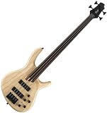 NEW CORT ARTISAN B4FL NATURAL FRETLESS 4 STRING ELECTRIC BASS GUITAR wBARTOLINIs