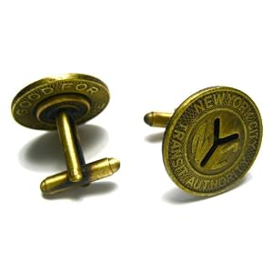 Subway token cufflinks