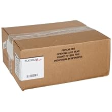 Webster Hexene Resin Platinum Plus Heavy Duty Waste Can Liner, Flat Seal, in Individually Folded Dispensing Bag, Silver / Black