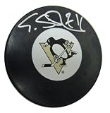 Evgeni Malkin Signed Puck Pittsburgh Logo - Autographed NHL Pucks