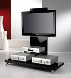 Produkt-Bild: VCM TV-Board "Santino Schwarz" | TV-M&ouml;bel in Lack (Fachboden in Schwarzglas)