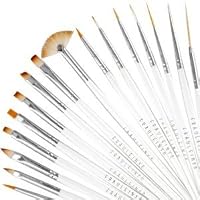 15pcs Pinceaux Pose Ongles Gel Ou Peinture Manucure