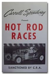 1952 Carrell Speedway Hot Rod Racing Poster Print