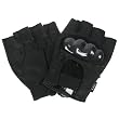 New Carbon Knuckles Fingerless Padded Leather Gloves * Large