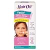 Hair Off Facial Wax Strips, 18 strips per Pack, (Pack of 3)
