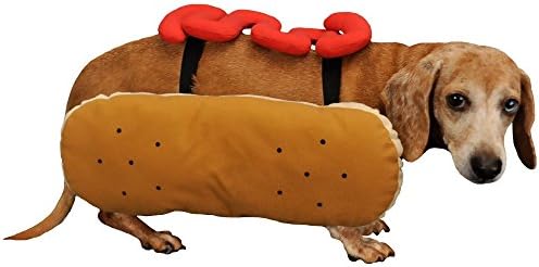 Otis and Claude Fetching Fashion Hot Diggity Dog Costume Ketchup Large