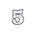 #5 Polka Dots BIrthday Candle |  Party Supply