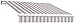 Awntech 8-Feet Maui-LX Right Motor with Remote Retractable Acrylic Awning, 84-Inch Projection, Dusty Blue Multi Colored