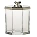 Fieldcrest Luxury Small Glass and Nickel Cotton Jar