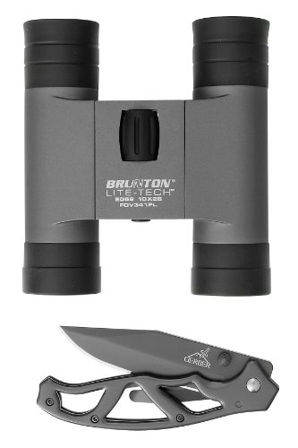 Brunton Litetech Binocular and Gerber Paraframe Knife Combo Set