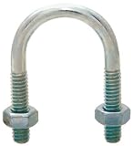 3/8-16 Thd., 2. Pipe Size, U-Bolts, Stainless Steel (1 Each)