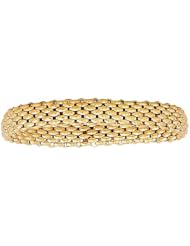 Gold-color Sterling Silver Stretch Anti-Tarnish Mesh Bracelet AWSS-75-002