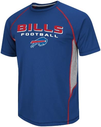 NFL Buffalo Bills Men's Fanfare VI Short Sleeve Tee, Deep Royal/Steel/Red/White, Small
