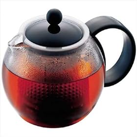 Assam 17 oz Tea Press with Black Plastic Handle and Plastic Infuser by 