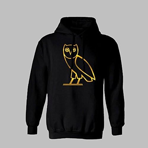 Shirt Junkies Adult- Hoodie Gold Drake Owl Octobers Very Own Sweater Hoody Hoody Dark gray Large