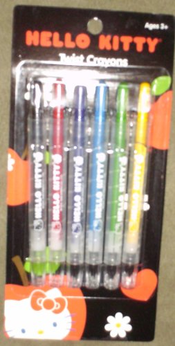 Childrens Toyshop  Toys : Hello Kitty 6 Color Twist Crayons