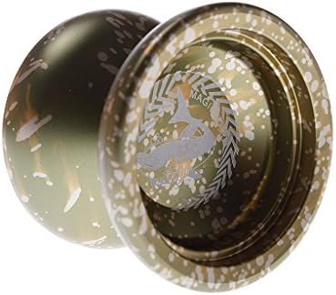 4inLoveMe Magic YoYo N12 Professional Butterfly Metal Aluminum Yo Yo Toy Ball for YoYo Games 1A 3A 5A Green with Ripple