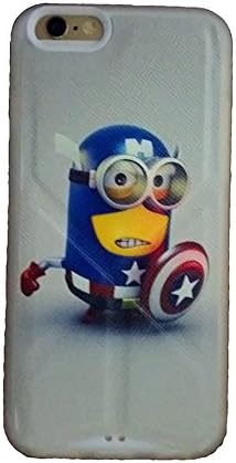 Iphone 6 6s Case[high Quality] 2 in 1 (Captain America Minions) [Tin Fit A]