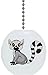 Cute Grey and Black Lemur Solid Ceramic Fan Pull