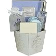 elizabethW Aromatic Room Spray, Bath Mitt, Salts, Bath Fizz and Soap Gift Basket