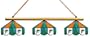 Imperial Miami Dolphins Licensed Three Shade Stained Glass Billiard Table Lamp