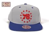 Philadelphia 76ers Two Tone White / Blue Snapback Adjustable Plastic Snap Strap Back Hat / Cap