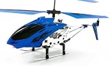 Helizone RC Firebird Metal Frame Gyroscope Mini Remote Control Helicopter - Blue