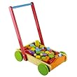 Logitoys - SK0222YJ - Chariot et blocs de Construction - Bois - 35 Blocs colores