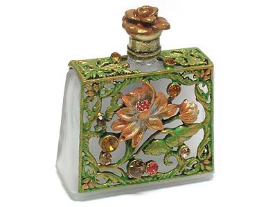 Click here to buy Miniature Crystal flower pattern perfume bottle.
