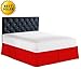 Elegant Comfort 1500 Premier Wrinkle & Fade Resistant Hotel Quality Bed Skirt/Dust Ruffle - Pleated Tailored 14inch Drop, Full, Red