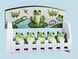 FROG 3-D Majolica Spice Rack & Jars *NEW*