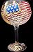 America's Flag Design - Hand Painted - Goblet - 12.5 oz.