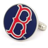 Classic Red Sox MLB Logo'd Executive Cufflinks w/Jewelry Box by Cuff Links