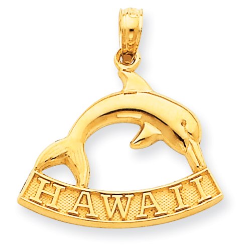 14k Gold Hawaii Dolphin Pendant