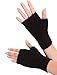 Volyer Women's Winter Mink Cashmere Half Finger Gloves Cute Fingerless Gloves Mitts Christmas Xmas Gift